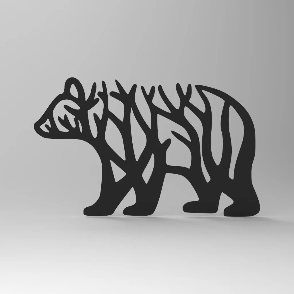 

Панно настенное металлическое медведь P-006-00, P-006-00