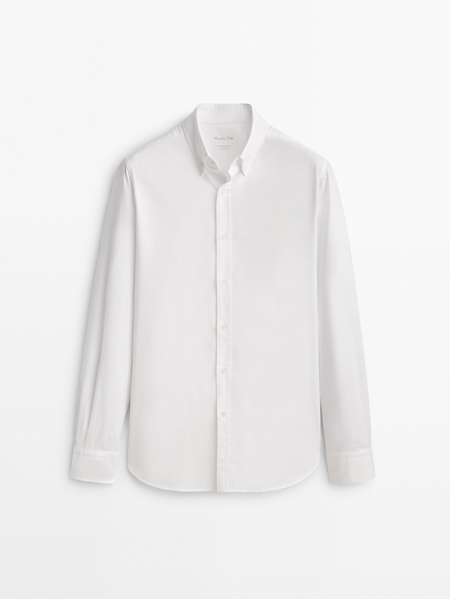

Рубашка мужская Massimo Dutti 00121421250 белая 2XL, 00121421250