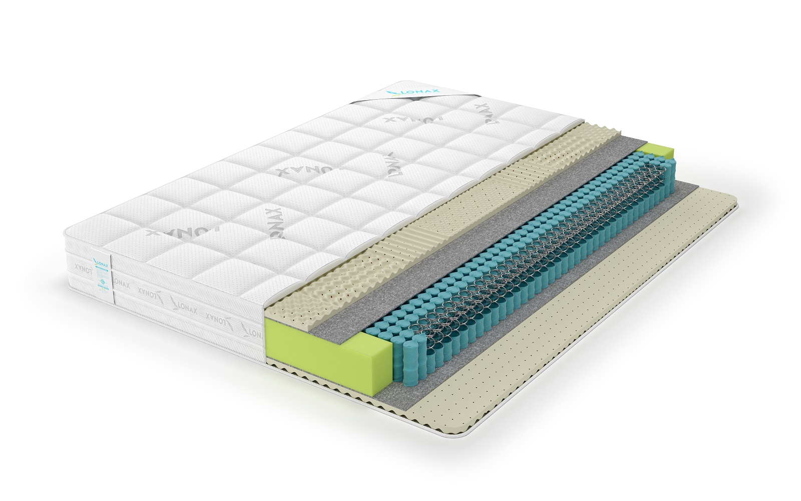 

Матрас пружинный Lonax relax latex S1000/chstds_lonLRLS1000_135x200, Белый, Lonax relax latex S1000