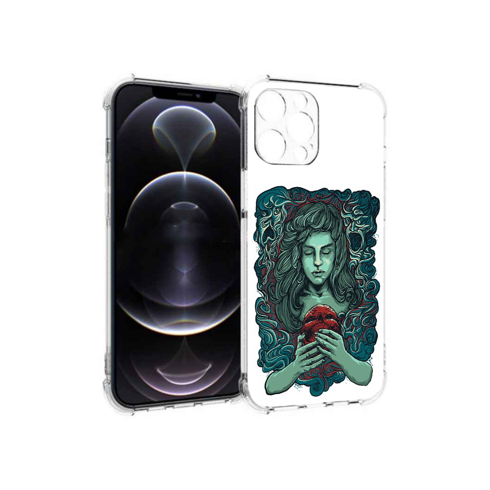 

Чехол MyPads Tocco для Apple iPhone 13 Pro Max спящая девушка (PT163170.617.619), Прозрачный, Tocco