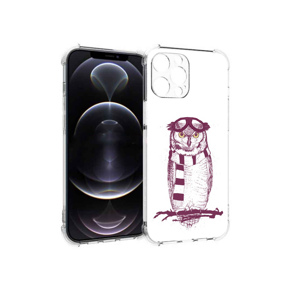 

Чехол MyPads Tocco для Apple iPhone 13 Pro Max сова-летчик (PT163170.617.612), Прозрачный, Tocco