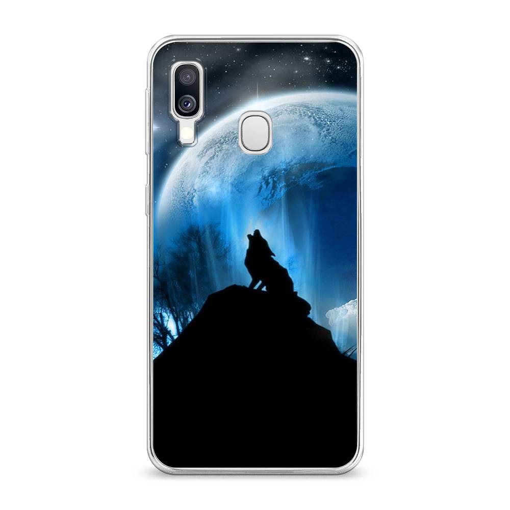

Чехол на Samsung Galaxy A40 "Волк 2", Синий;черный;белый, 28050-1