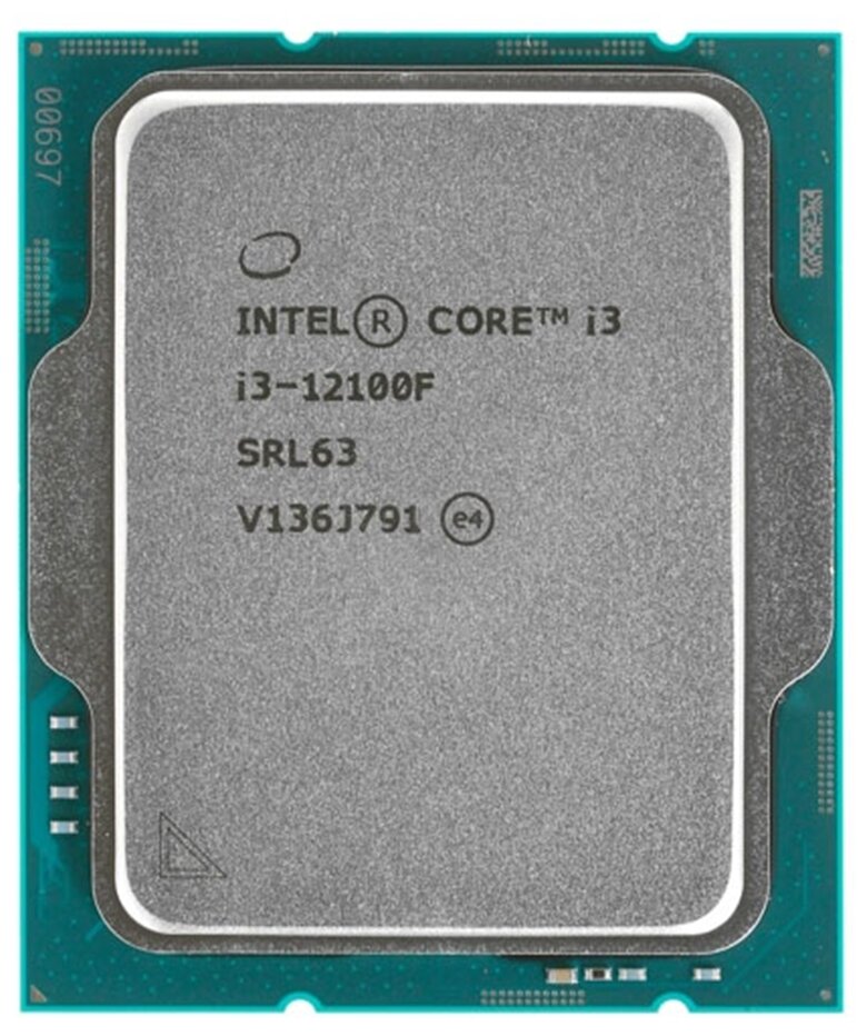 

Процессор Intel Core i3 12100F LGA 1700 OEM, Core i3-12100F
