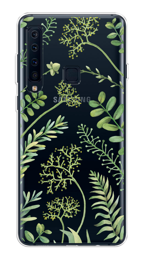 

Чехол на Samsung Galaxy A9 2018 "Green Leaves", Зеленый;прозрачный, 26650-1