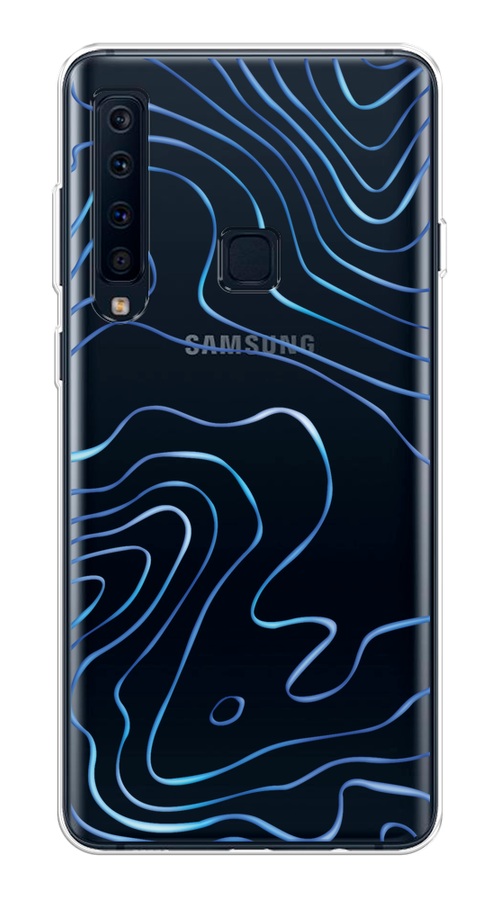 

Чехол на Samsung Galaxy A9 2018 "Blue lines", Прозрачный;синий, 26650-1