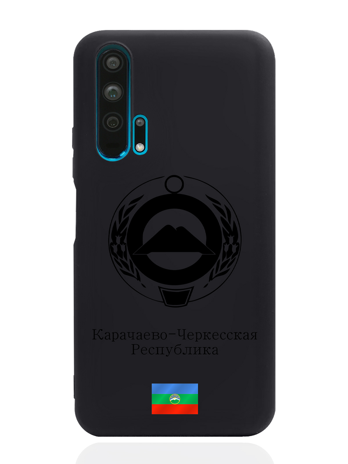 фото Чехол signumcase для honor 20 pro черный герб карачаево-черкесии черный