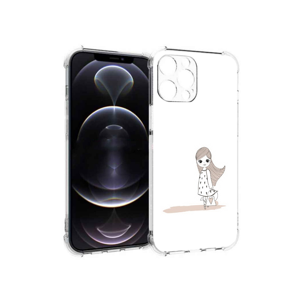 

Чехол MyPads Tocco для Apple iPhone 13 Pro Max Девочка с сумкой (PT163170.617.61), Прозрачный, Tocco