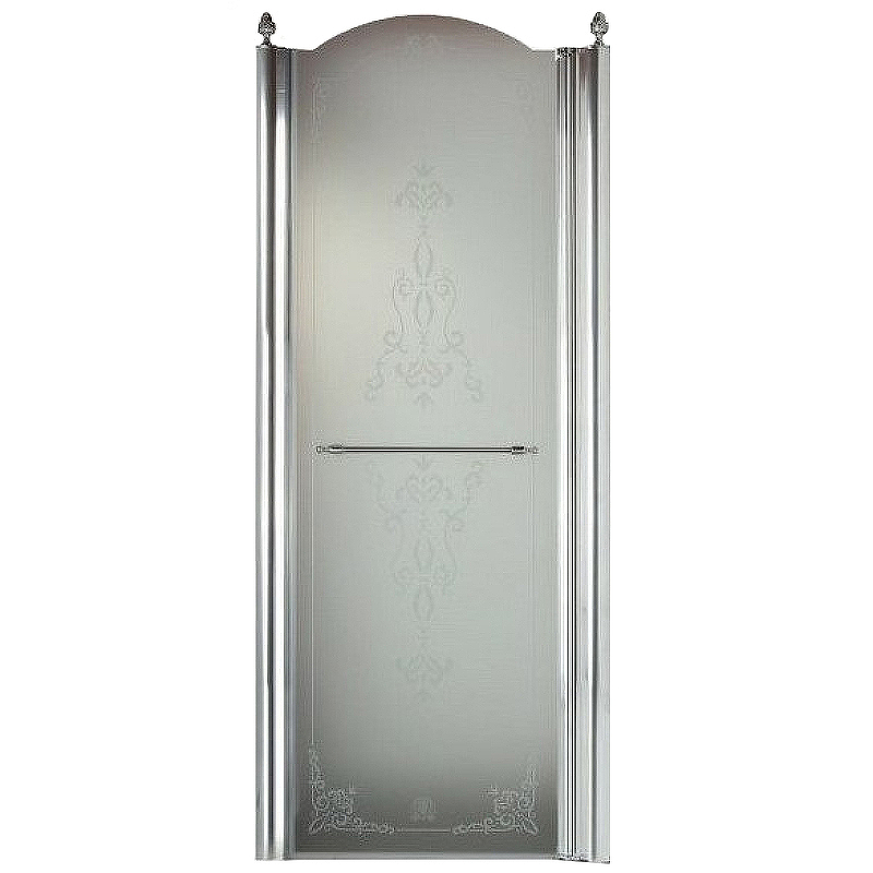 Душевая дверь Migliore Diadema 80 R 20401 профиль хром, стекло матовое с декором