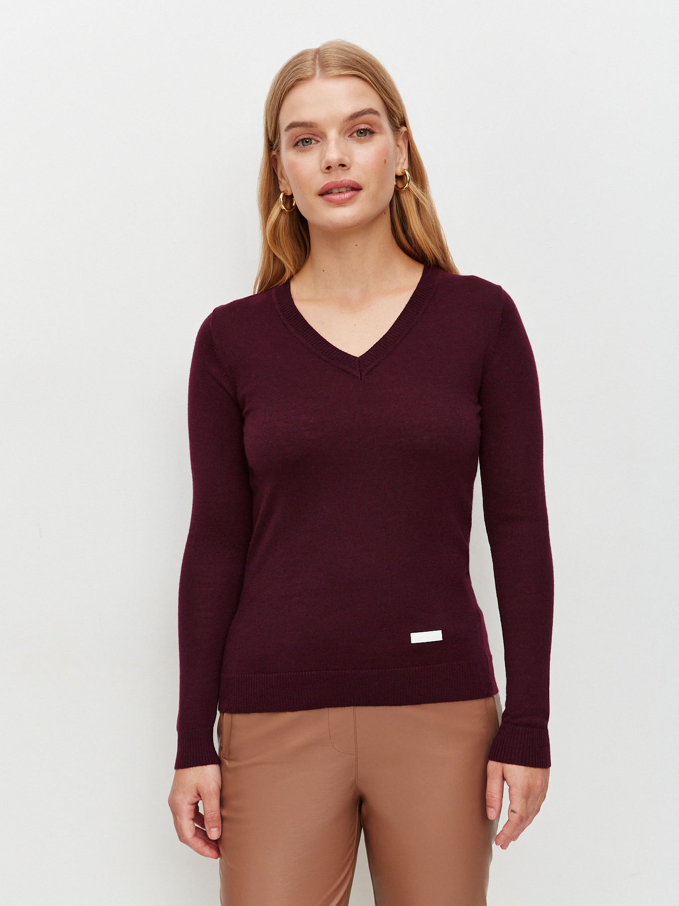 

Пуловер женский Just Clothes 431540 бордовый 48 RU, 431540