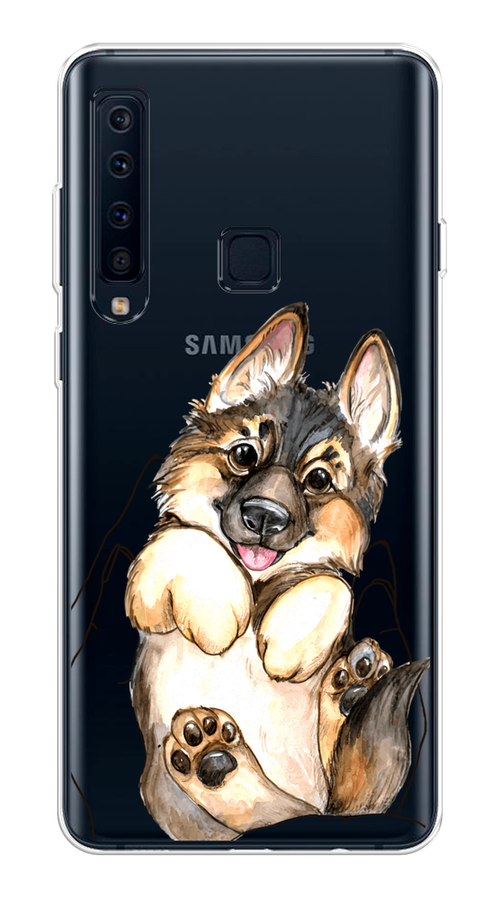 

Чехол на Samsung Galaxy A9 2018 "Овчарка в ладошках", Серый;бежевый;белый, 26650-1