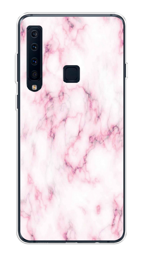 

Чехол на Samsung Galaxy A9 2018 "Мрамор с розовым", Белый;розовый, 26650-1