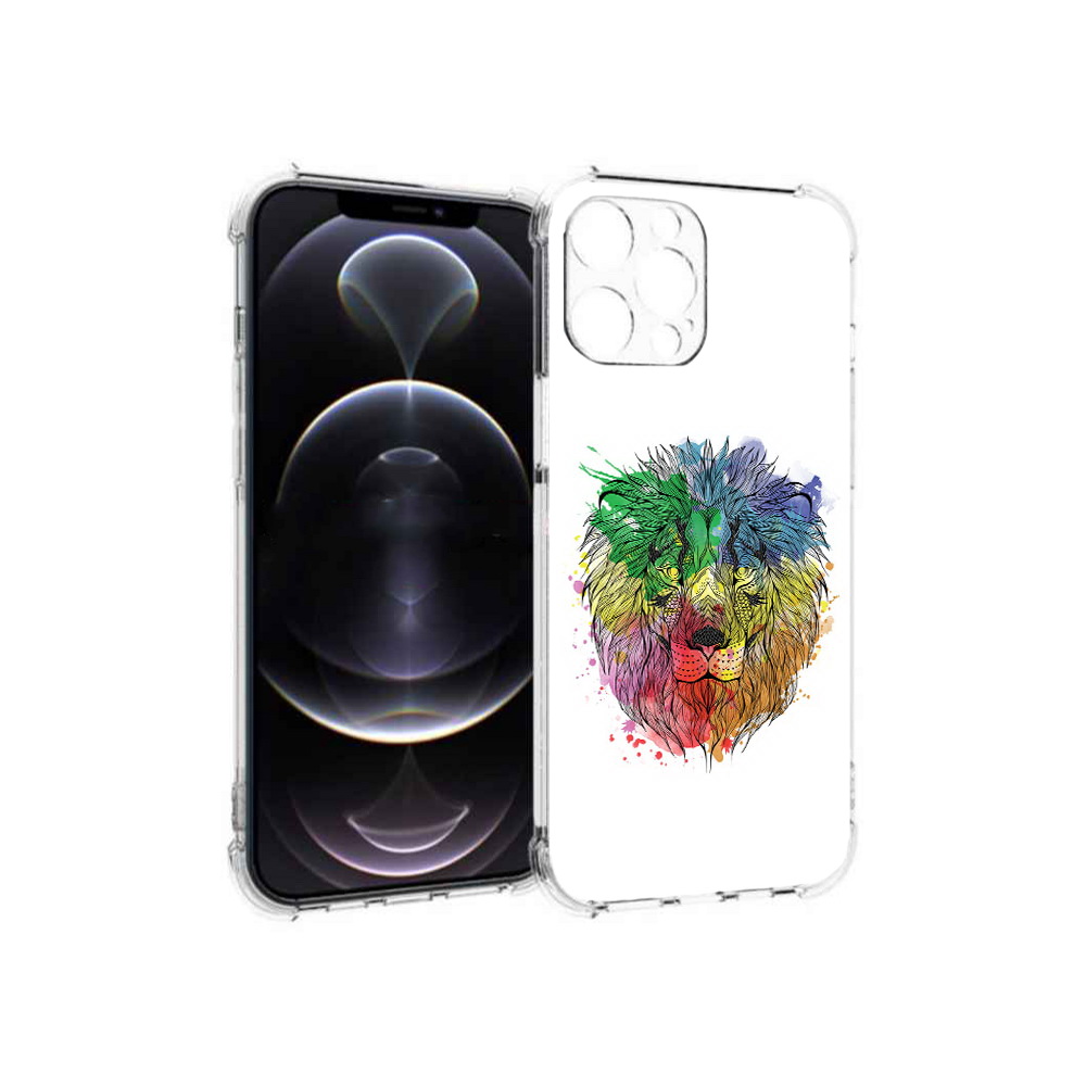 

Чехол MyPads Tocco для Apple iPhone 13 Pro Max разноцветный гордый лев (PT163170.617.573), Прозрачный, Tocco