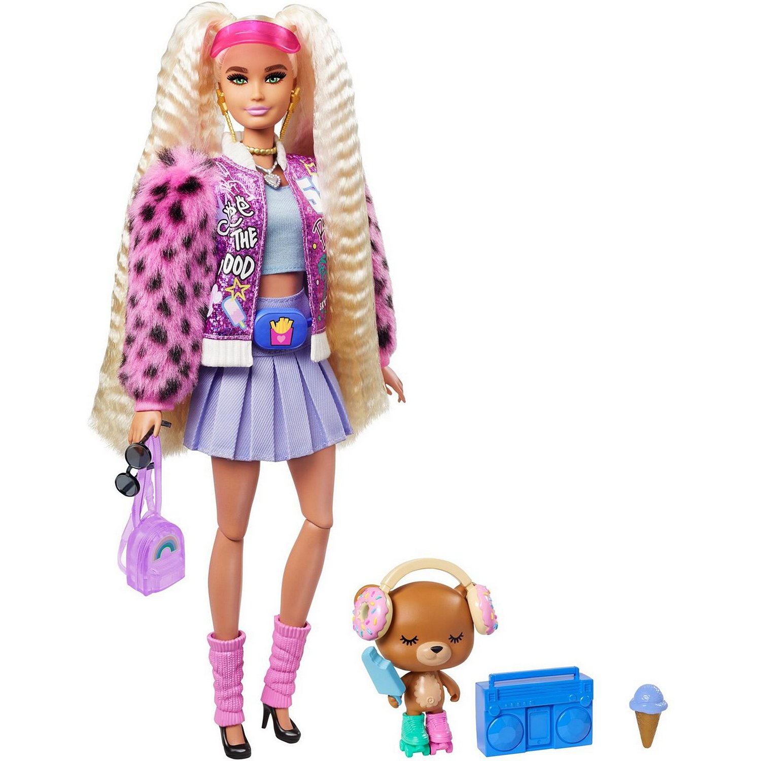 Купить Кукла Mattel Barbie Экстра Блондинка с хвостиками GYJ77,