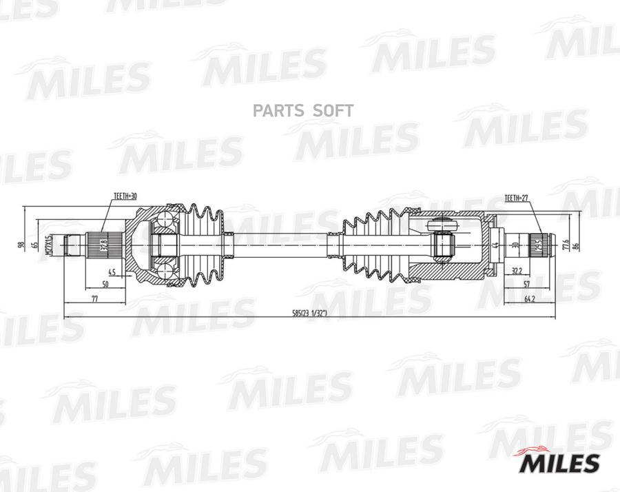 

Привод в сборе bmw x5 e53 3.0-4.8 00-06 пер.лев.