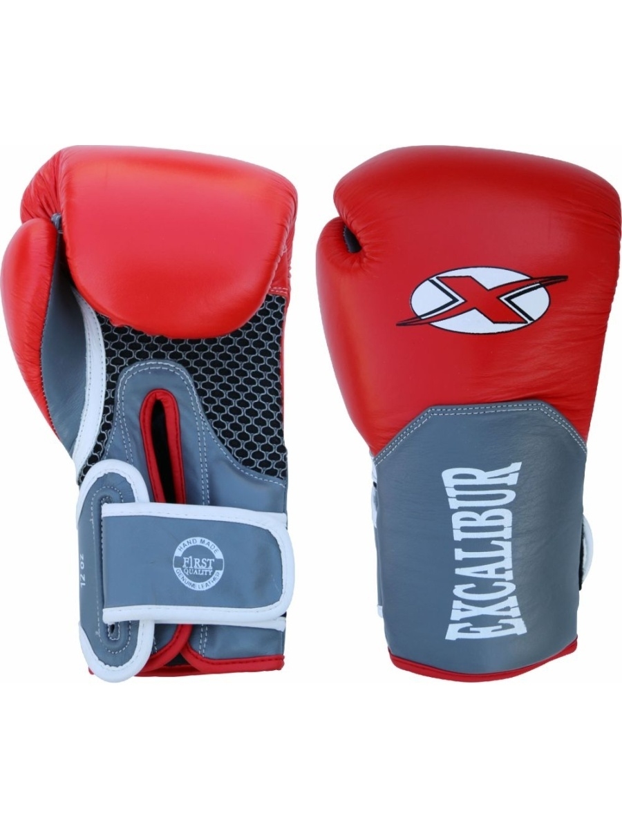 фото Перчатки боксерские excalibur 8044/02 red/grey pu (12 унций)