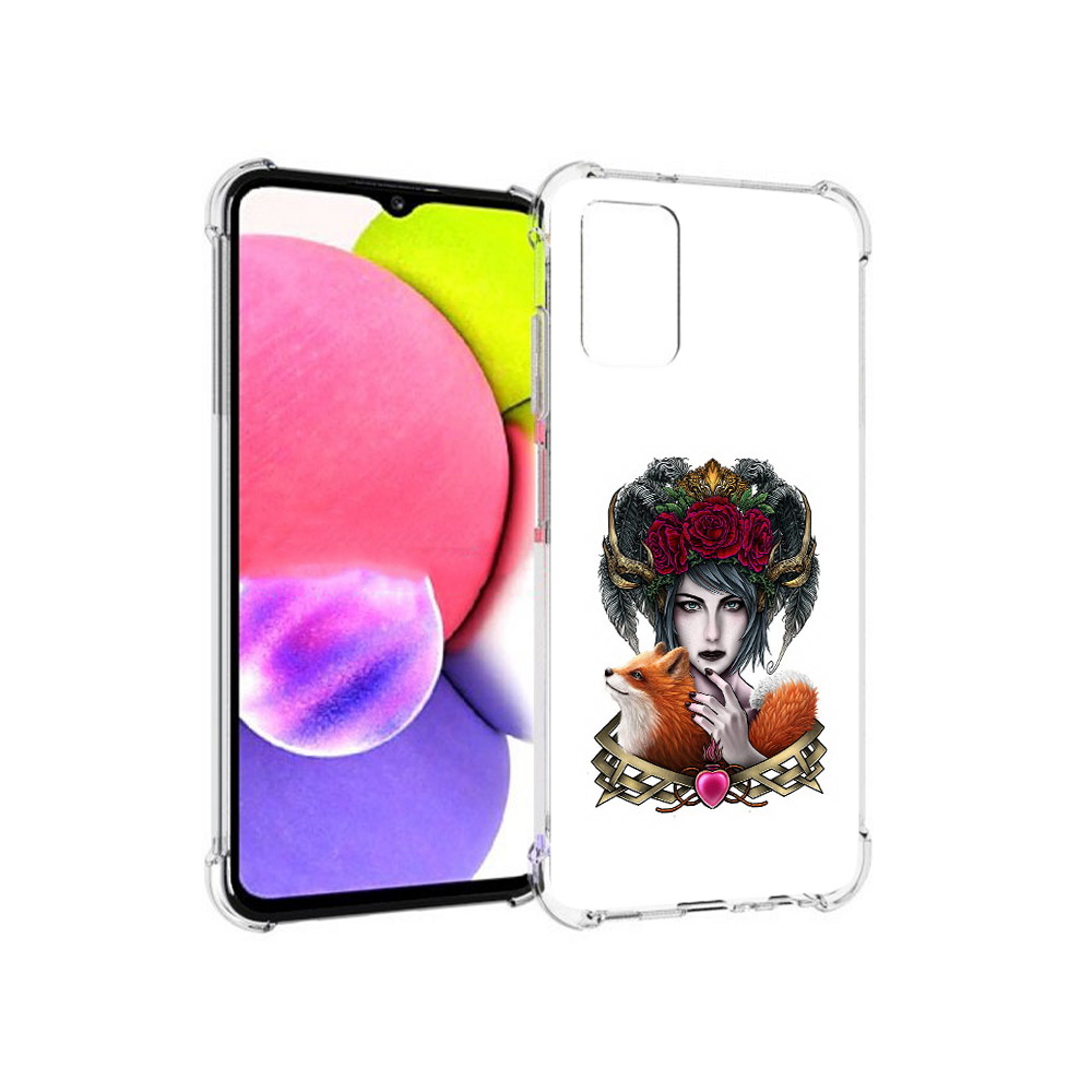 

Чехол MyPads Tocco для Samsung Galaxy A03s девушка с лисой (PT162170.549.314), Прозрачный, Tocco
