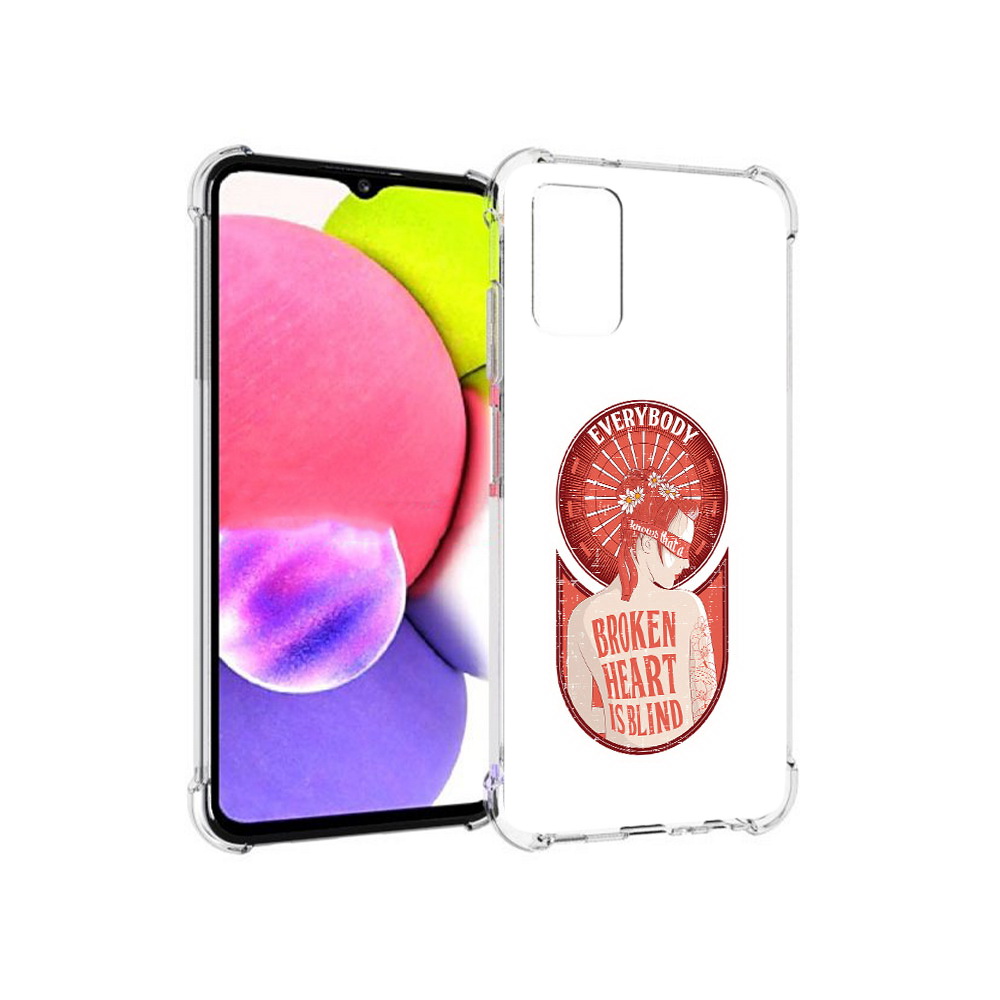 

Чехол MyPads Tocco для Samsung Galaxy A03s девушка разбитое сердце (PT162170.549.310), Прозрачный, Tocco