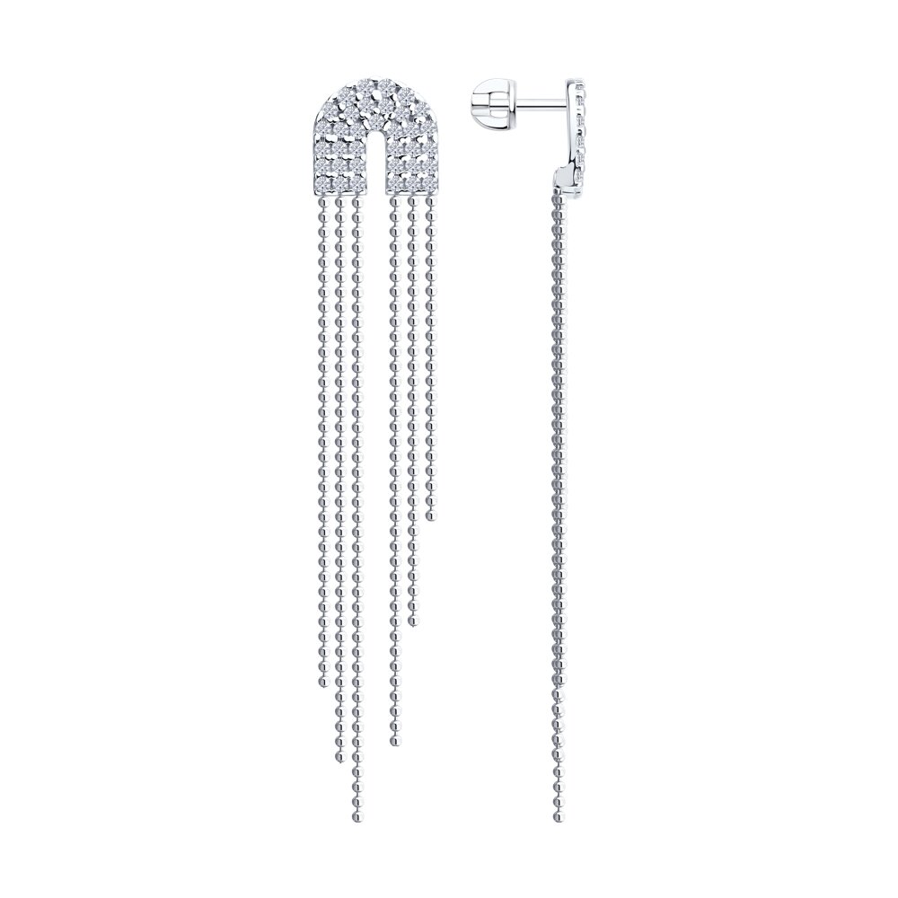 

Серьги из серебра SOKOLOV 94027054, фианит, 94027054