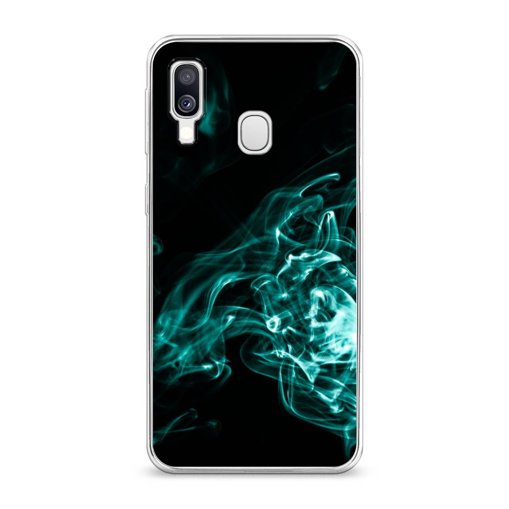 

Чехол на Samsung Galaxy A40 "Дым", Голубой;черный, 28050-3