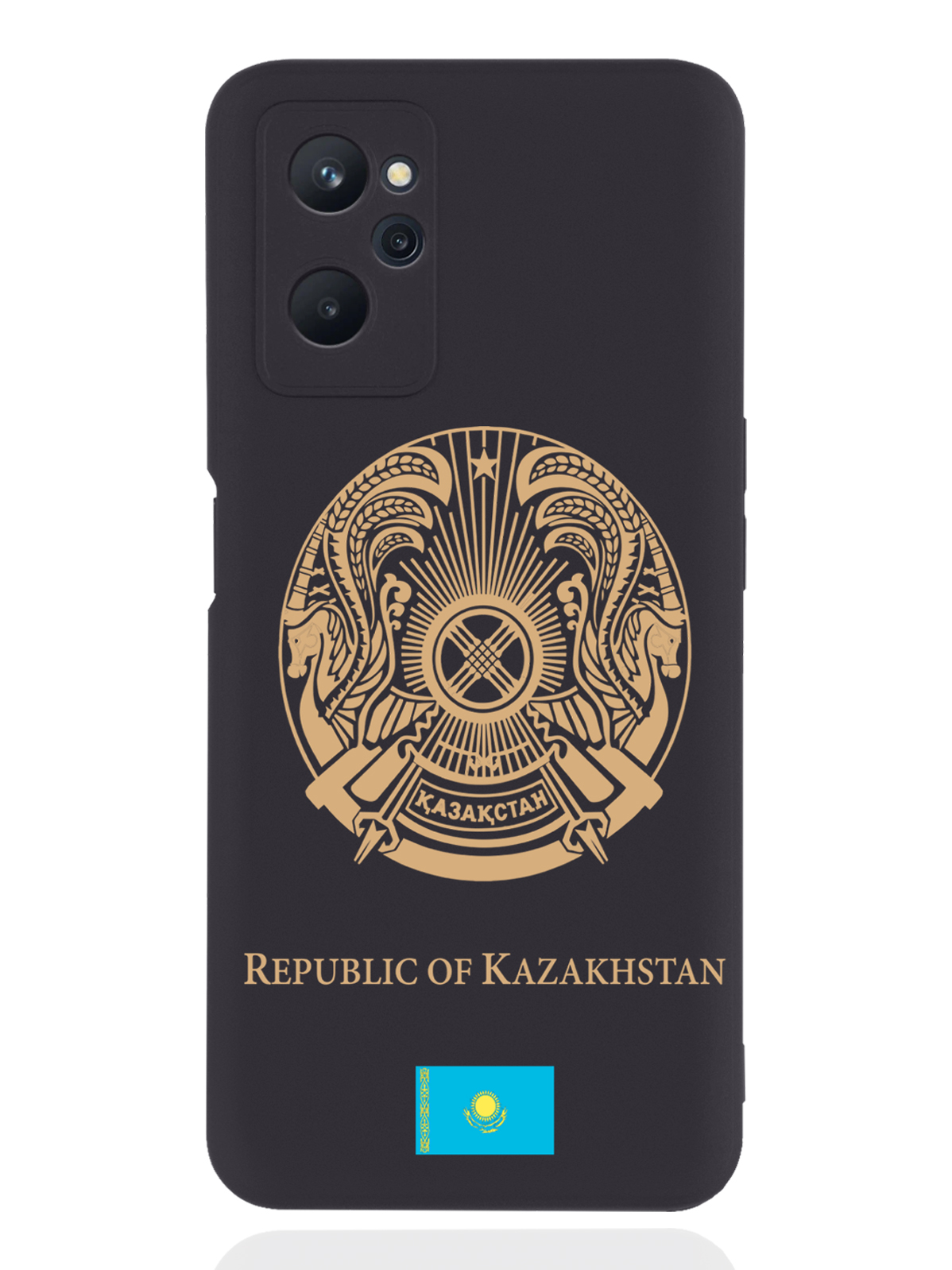 

Чехол SignumCase для realme 9i Золотой Герб Казахстана черный, Золотистый;черный