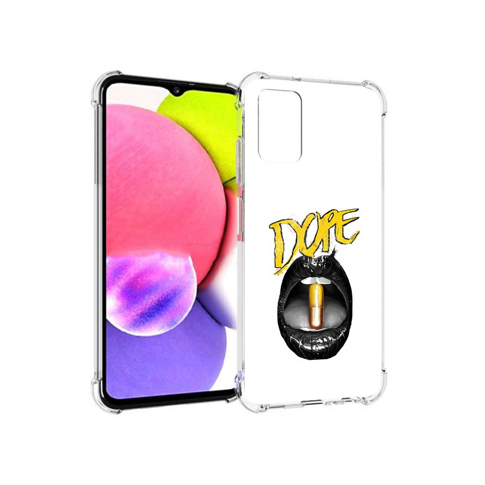 

Чехол MyPads Tocco для Samsung Galaxy A03s губы (PT162170.549.303), Прозрачный, Tocco