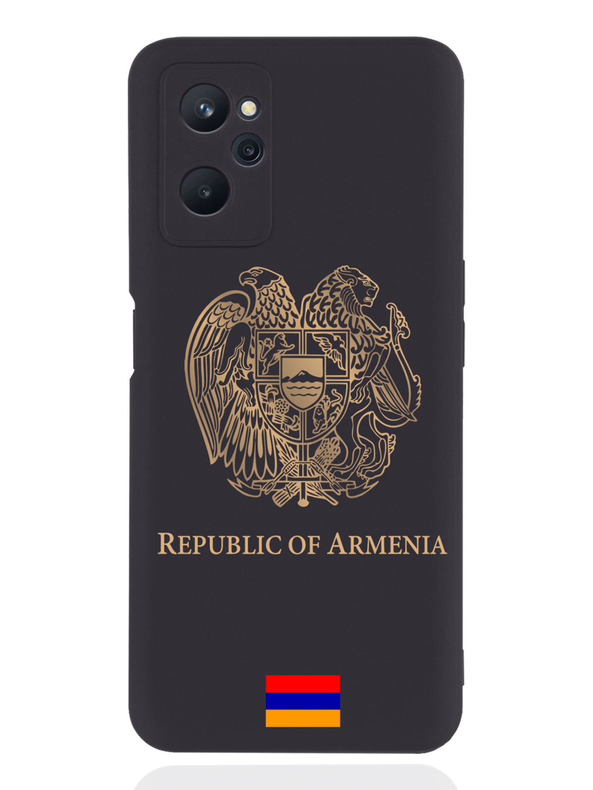 

Чехол SignumCase для realme 9i Герб Армении черный, Золотистый;черный