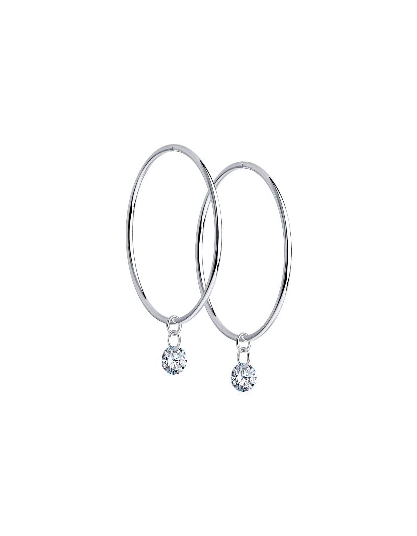 

Серьги конго из серебра TEO MAORI 894024480, фианит, 894024480