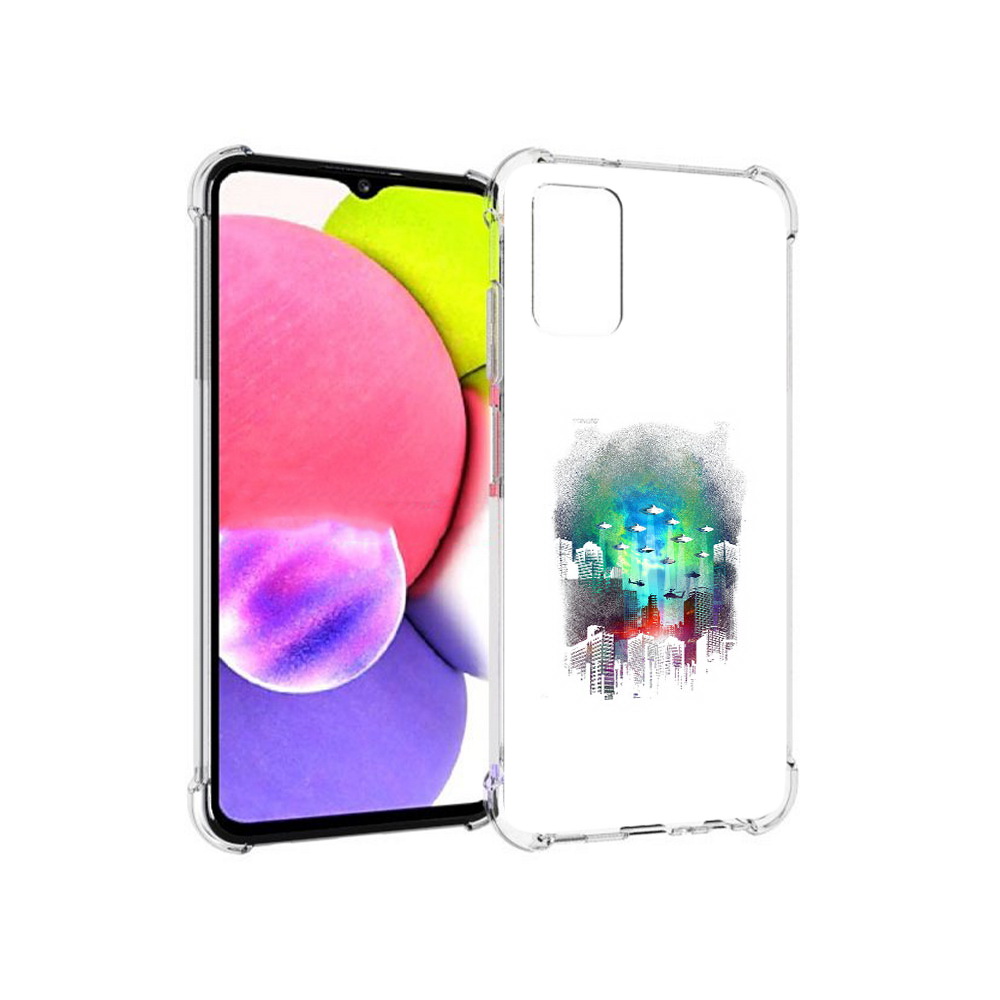 

Чехол MyPads Tocco для Samsung Galaxy A03s город в свечении (PT162170.549.296), Прозрачный, Tocco