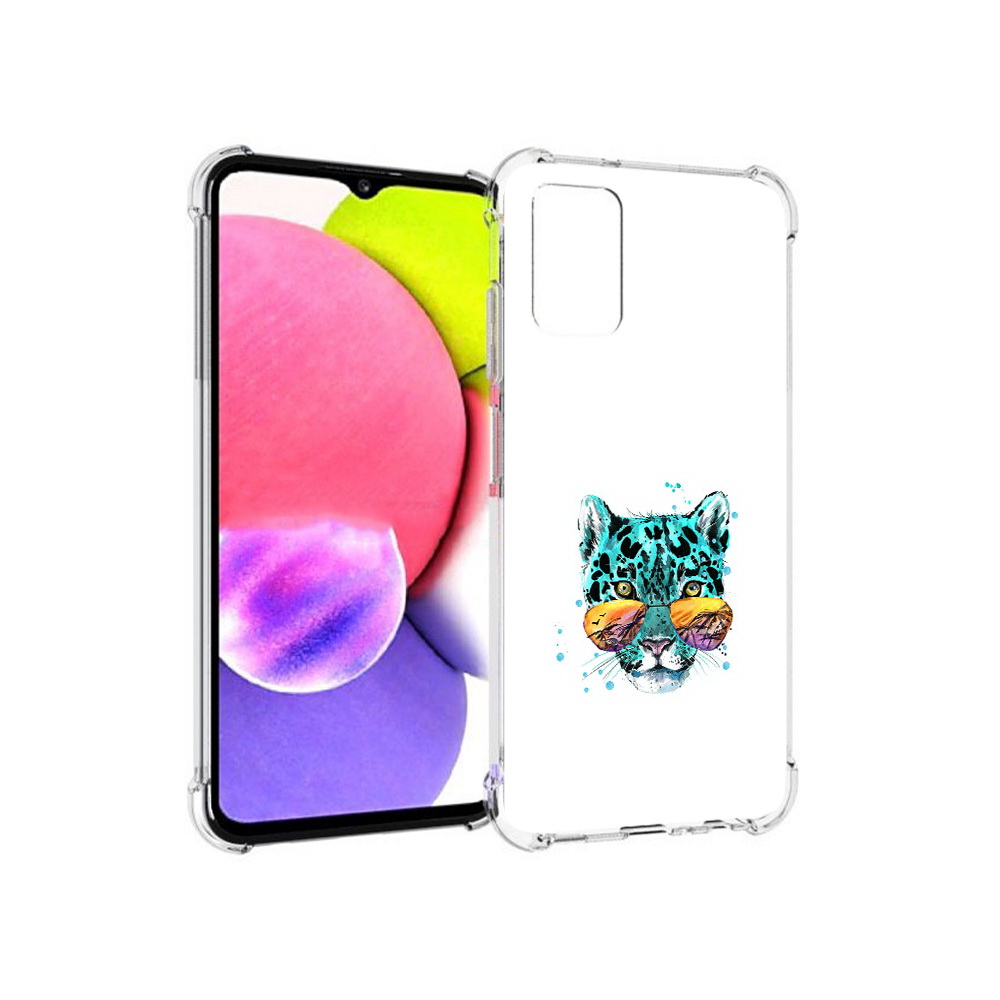 

Чехол MyPads Tocco для Samsung Galaxy A03s голубой лео (PT162170.549.294), Прозрачный, Tocco