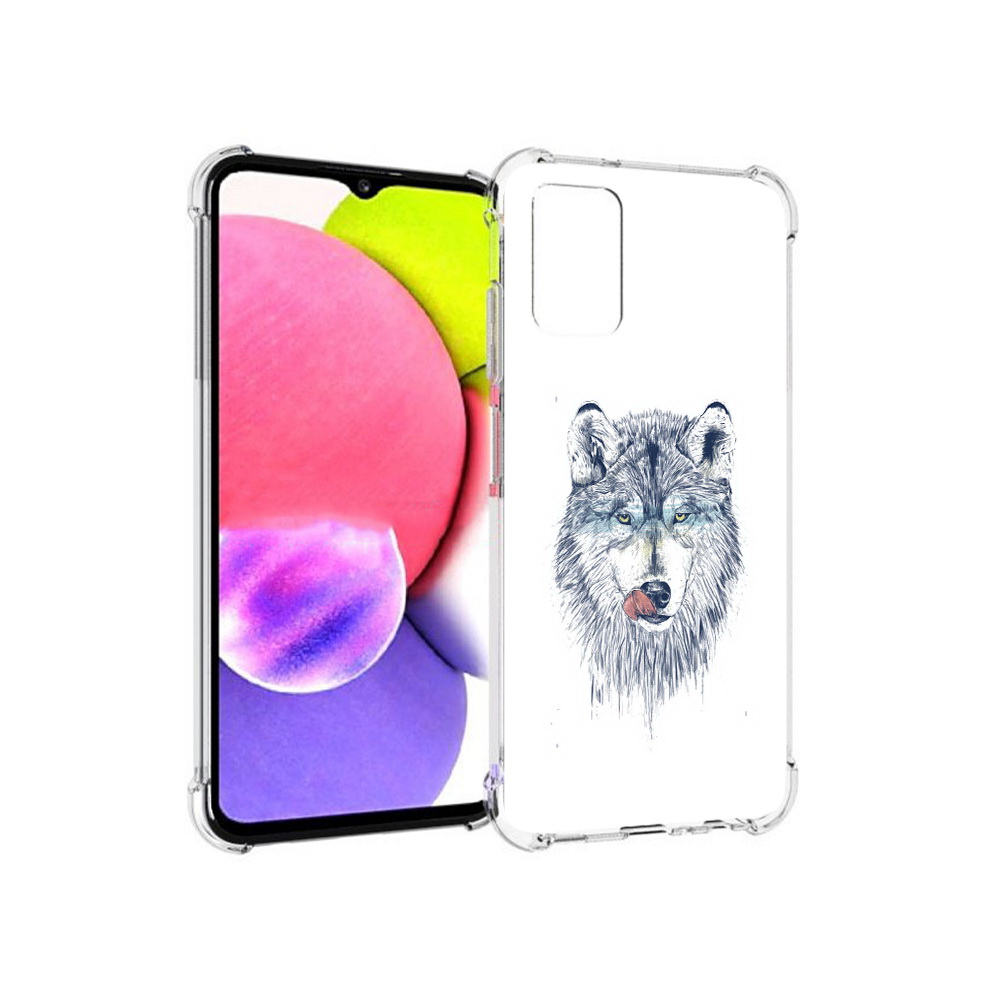 

Чехол MyPads Tocco для Samsung Galaxy A03s голодгый волк (PT162170.549.292), Прозрачный, Tocco