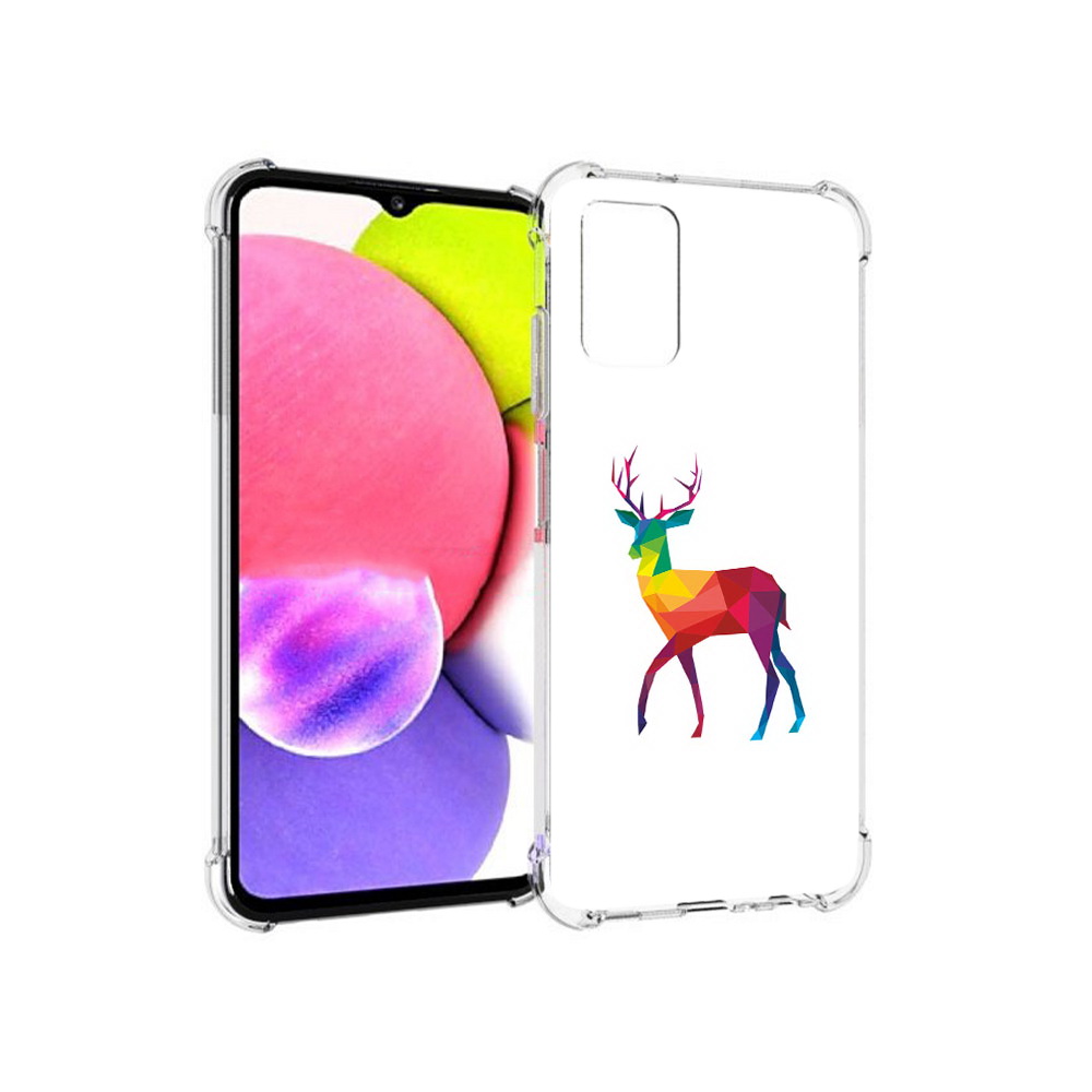 

Чехол MyPads Tocco для Samsung Galaxy A03s геометрический олень (PT162170.549.286), Прозрачный, Tocco