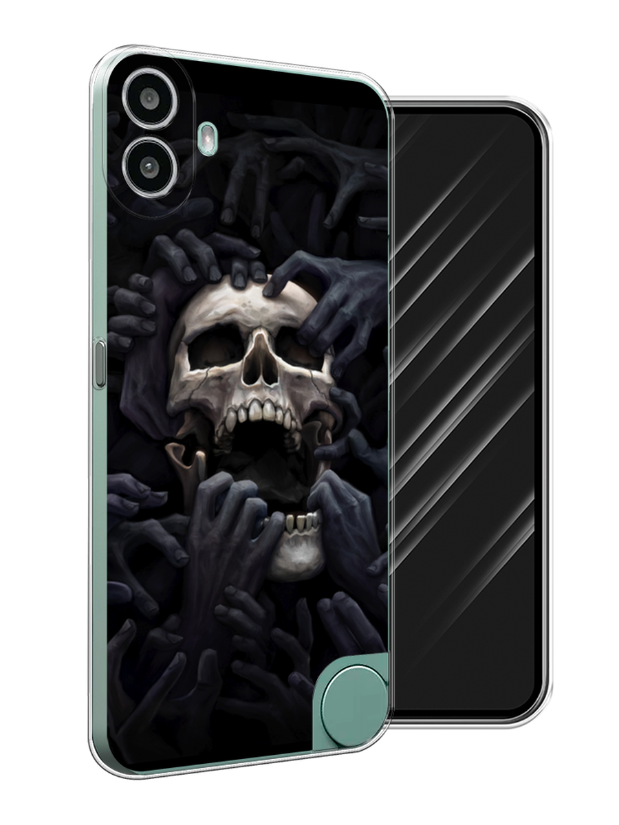 

Чехол Awog на CMF Phone 1 "Череп 29", Черный;серый, 3300450-1