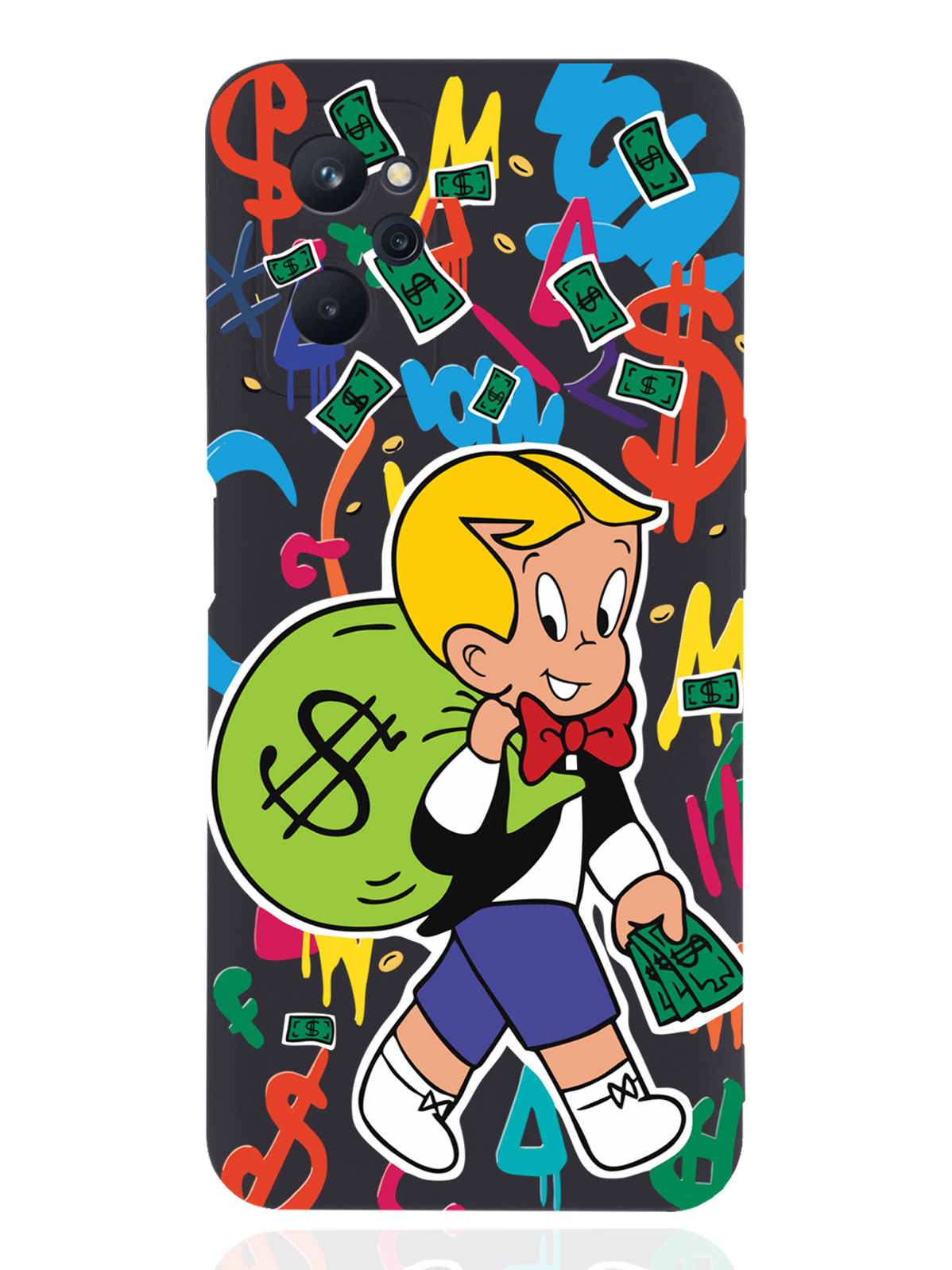 

Чехол MustHaveCase для realme 9i Monopoly Richie Rich/Монополи Богатенький Риччи черный, Разноцветный