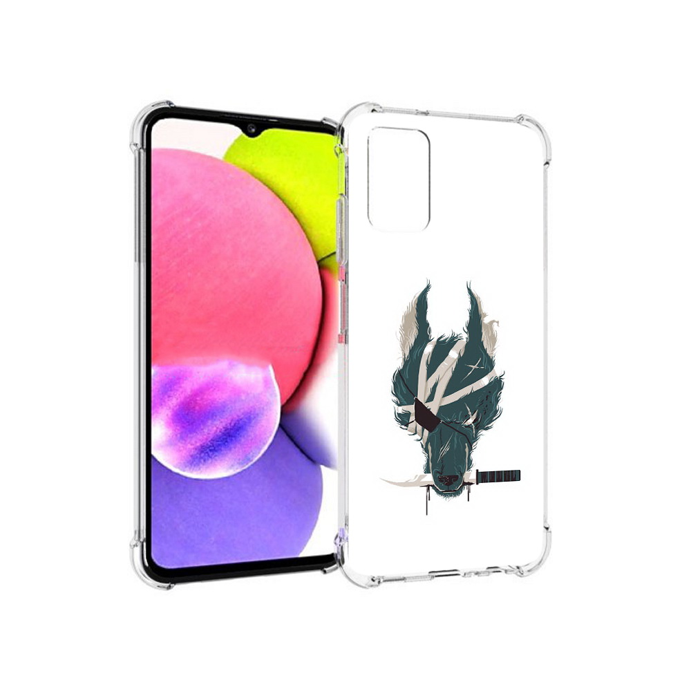 

Чехол MyPads Tocco для Samsung Galaxy A03s волк-разбойник (PT162170.549.271), Прозрачный, Tocco