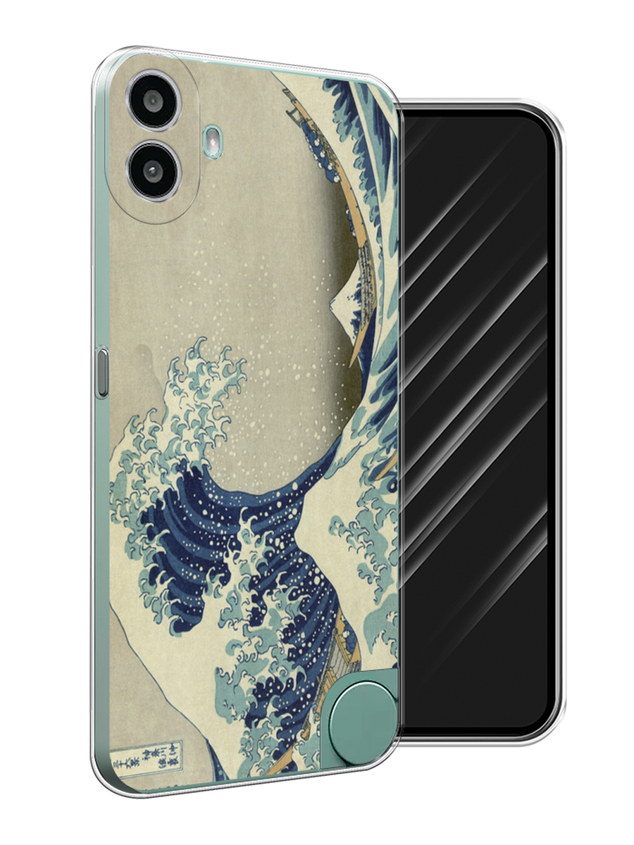 

Чехол Awog на CMF Phone 1 "Большая волна в Канагаве", Серый;синий;голубой, 3300450-1