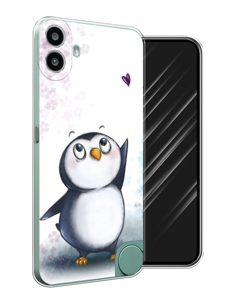 

Чехол Awog на CMF Phone 1 "Пингвин и сердечко", Белый, 3300450-1