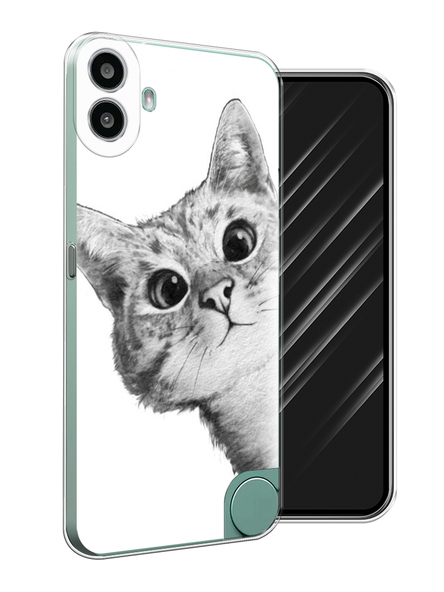 

Чехол Awog на CMF Phone 1 "Кот рисунок черно-белый", Черный, 3300450-1