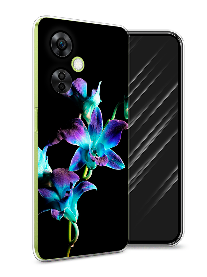 

Чехол Awog на OnePlus Nord N30 5G/Nord CE3 5G/Nord CE3 Lite "Синий цветок на черном", Черный;голубой;синий, 153750-8