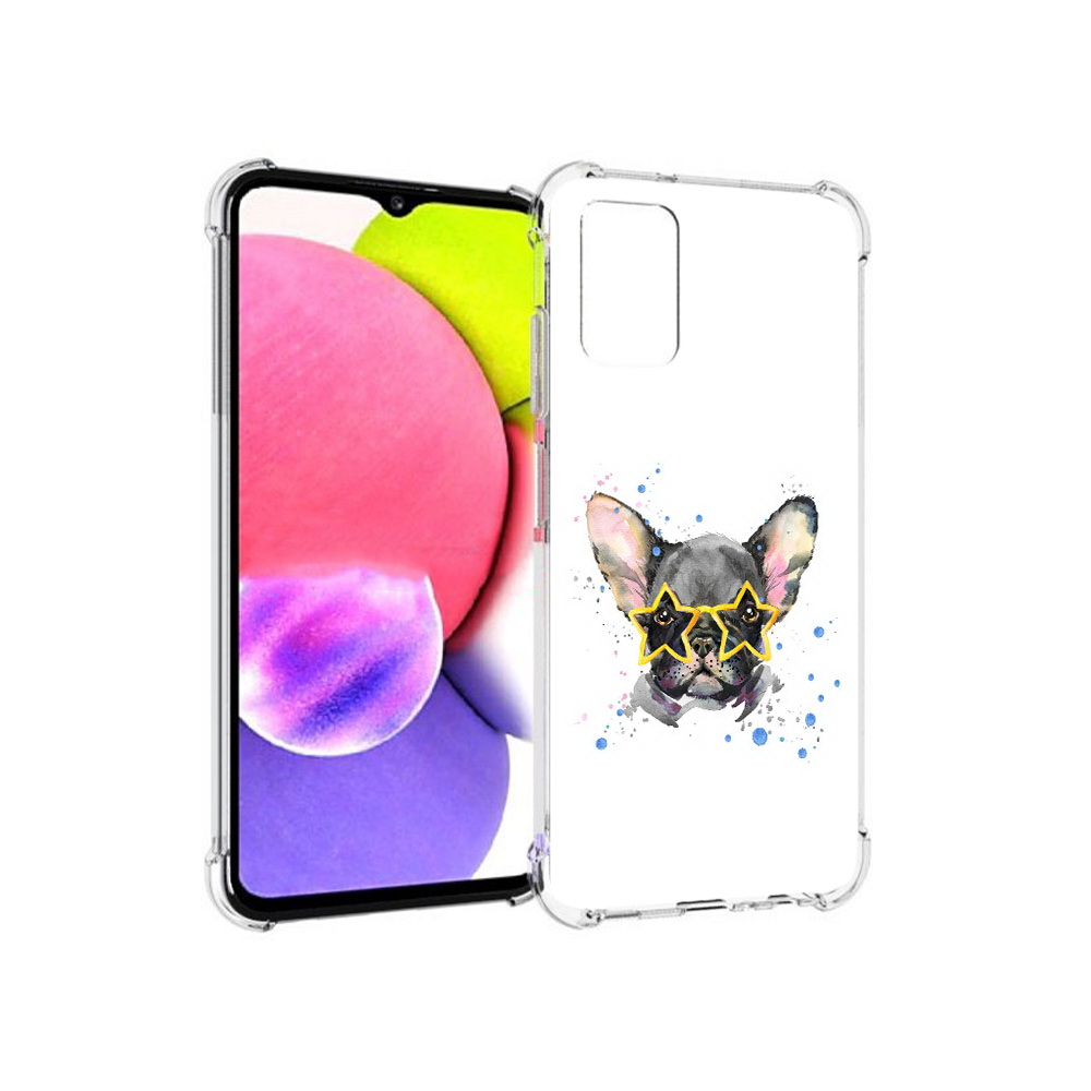 

Чехол MyPads Tocco для Samsung Galaxy A03s буля в очках (PT162170.549.252), Прозрачный, Tocco