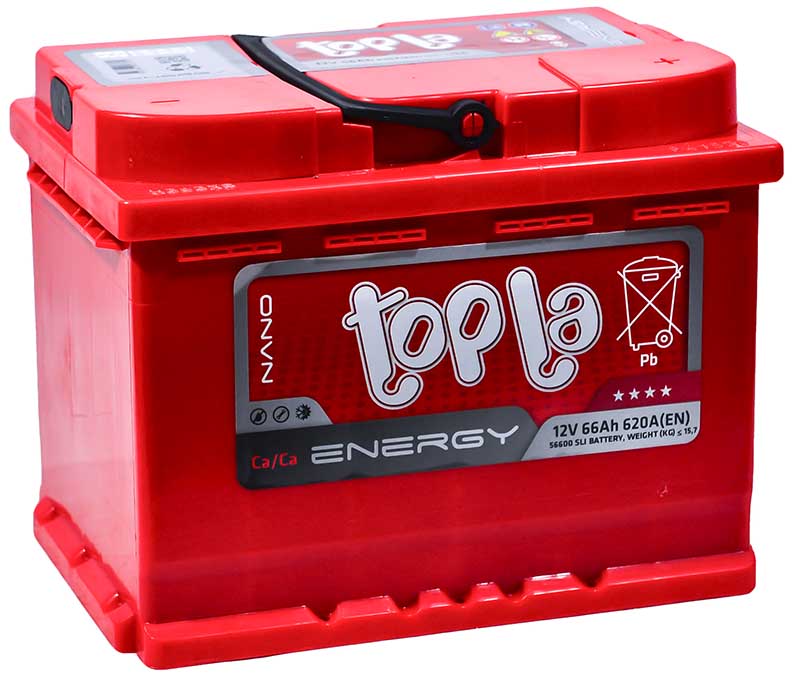 

Аккумулятор Topla Energy 66 А/ч 620 А обр. пол. 108066 Евро авто (242x175x190)