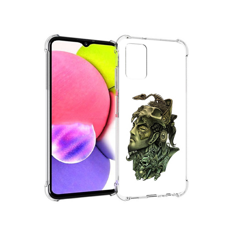 

Чехол MyPads Tocco для Samsung Galaxy A03s бронзовый воин (PT162170.549.248), Прозрачный, Tocco