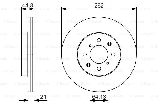 

Тормозной диск Bosch комплект 1 шт. 0986479R80