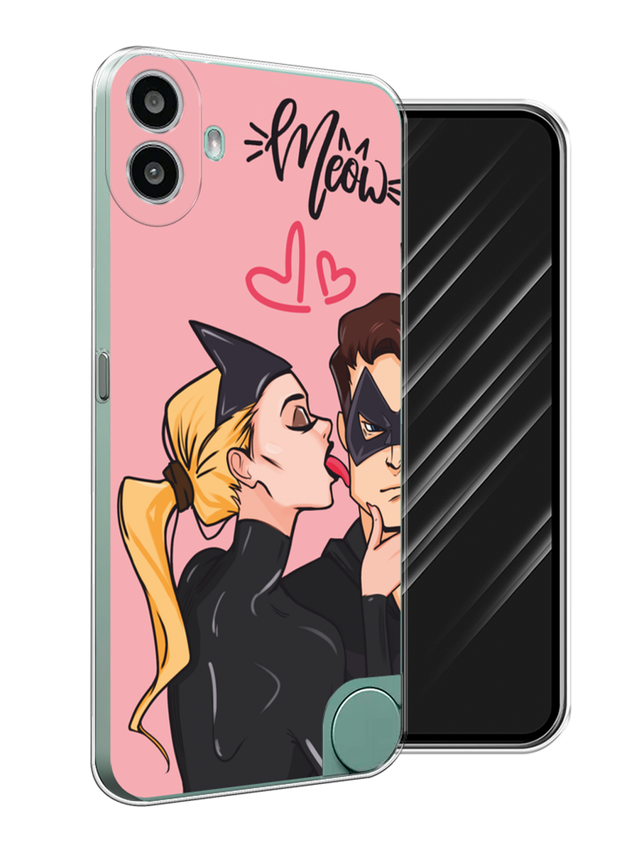 

Чехол Awog на CMF Phone 1 "Kiss of Cat Woman", Розовый;черный;бежевый, 3300450-1