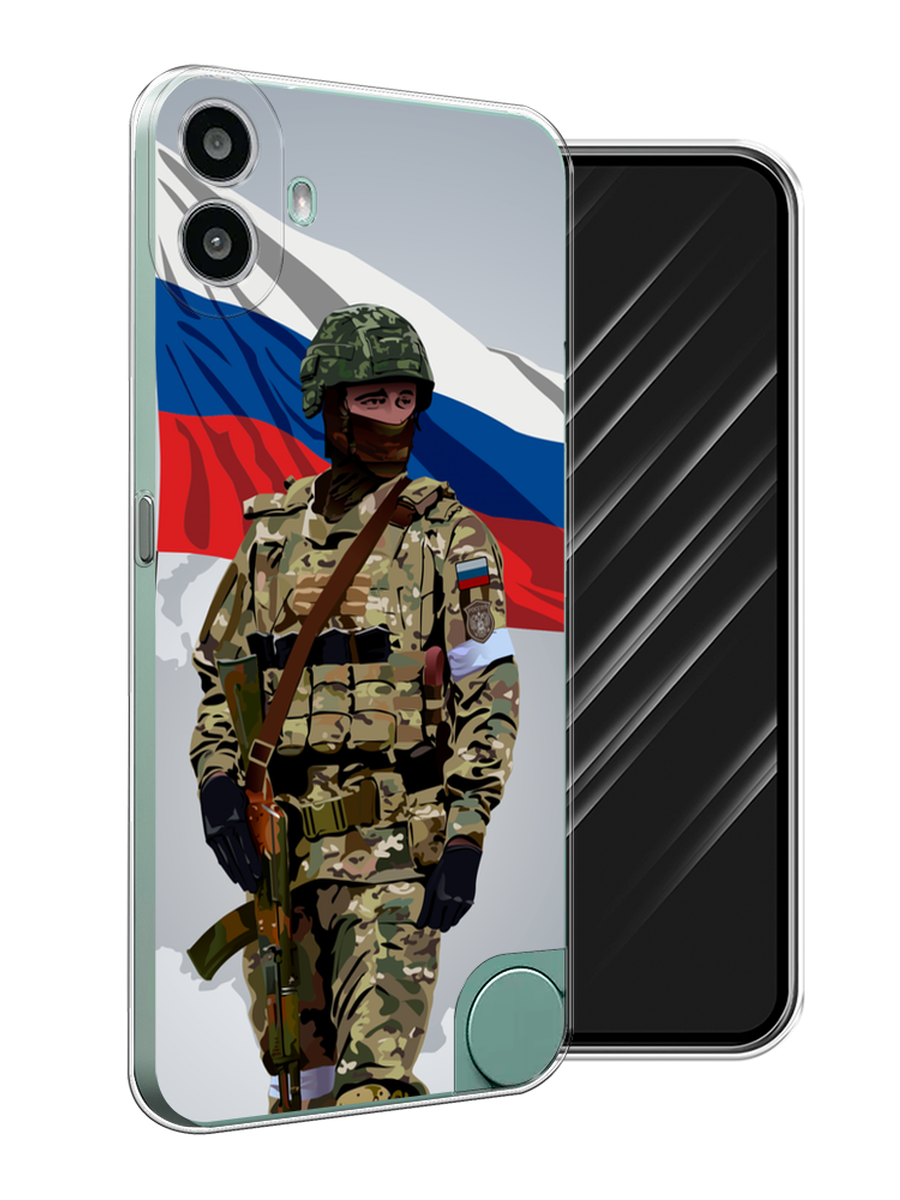 

Чехол Awog на CMF Phone 1 "Солдат с флагом", 3300450-1