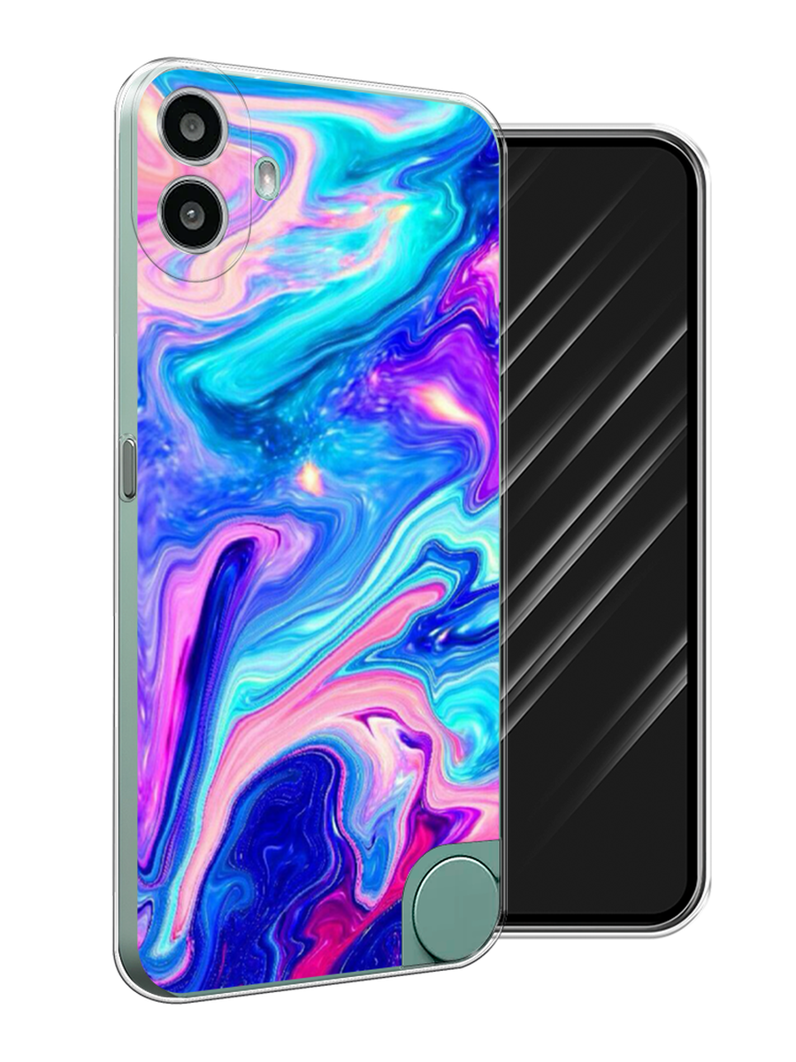 

Чехол Awog на CMF Phone 1 "Потеки краски", Розовый, 3300450-1