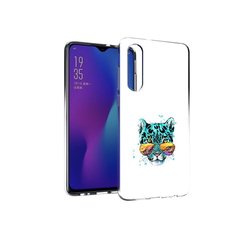 

Чехол MyPads Tocco для Huawei P30 голубой лео, Прозрачный, Tocco