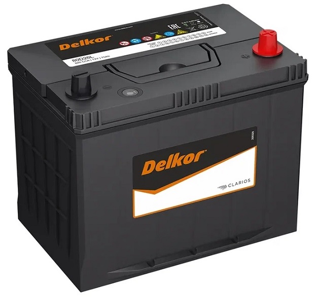 

Аккумулятор Delkor 80D26L 75 А/ч 600 А обр. пол. Азия авто (260x172x225) с борт
