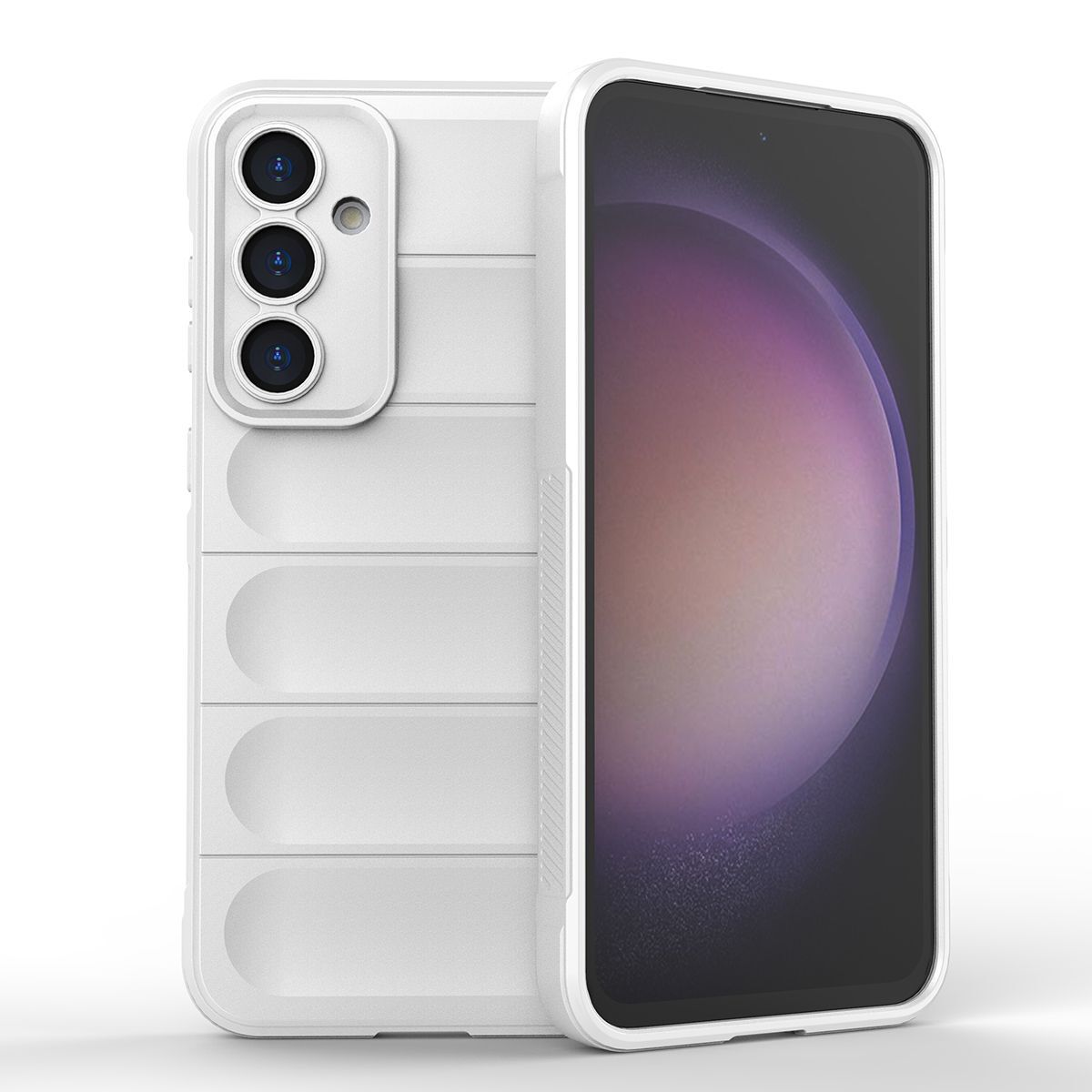 

Противоударный чехол Flexible Case для Samsung Galaxy S23 FE, белый, Flexible Case