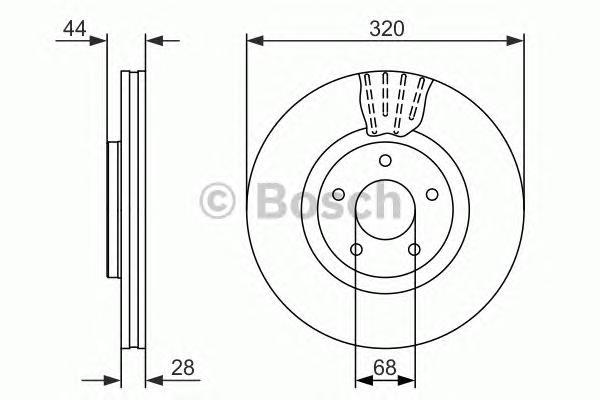 

Диск Тормозной Передний BOSCH 0986479679