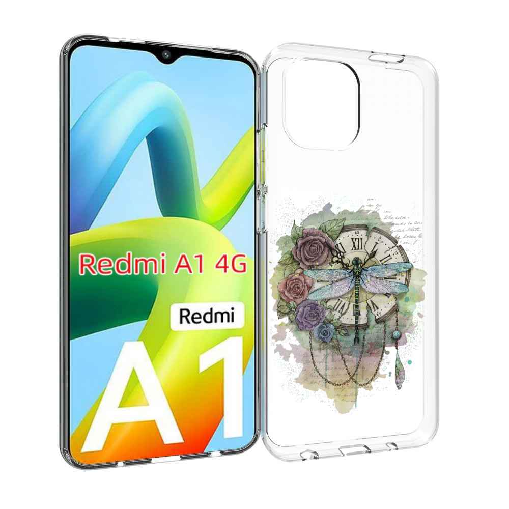 Чехол Mypads Старинные Часы В Цветах Для Xiaomi Redmi A1